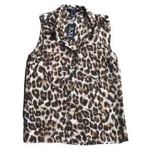 Forever 21 XXI Leopard Button Down Size Small NWT
